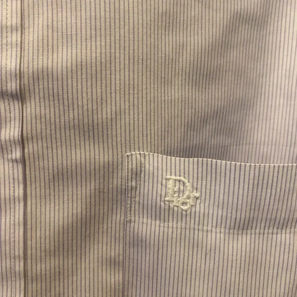 Dior Light Blue Striped Dress Shirt